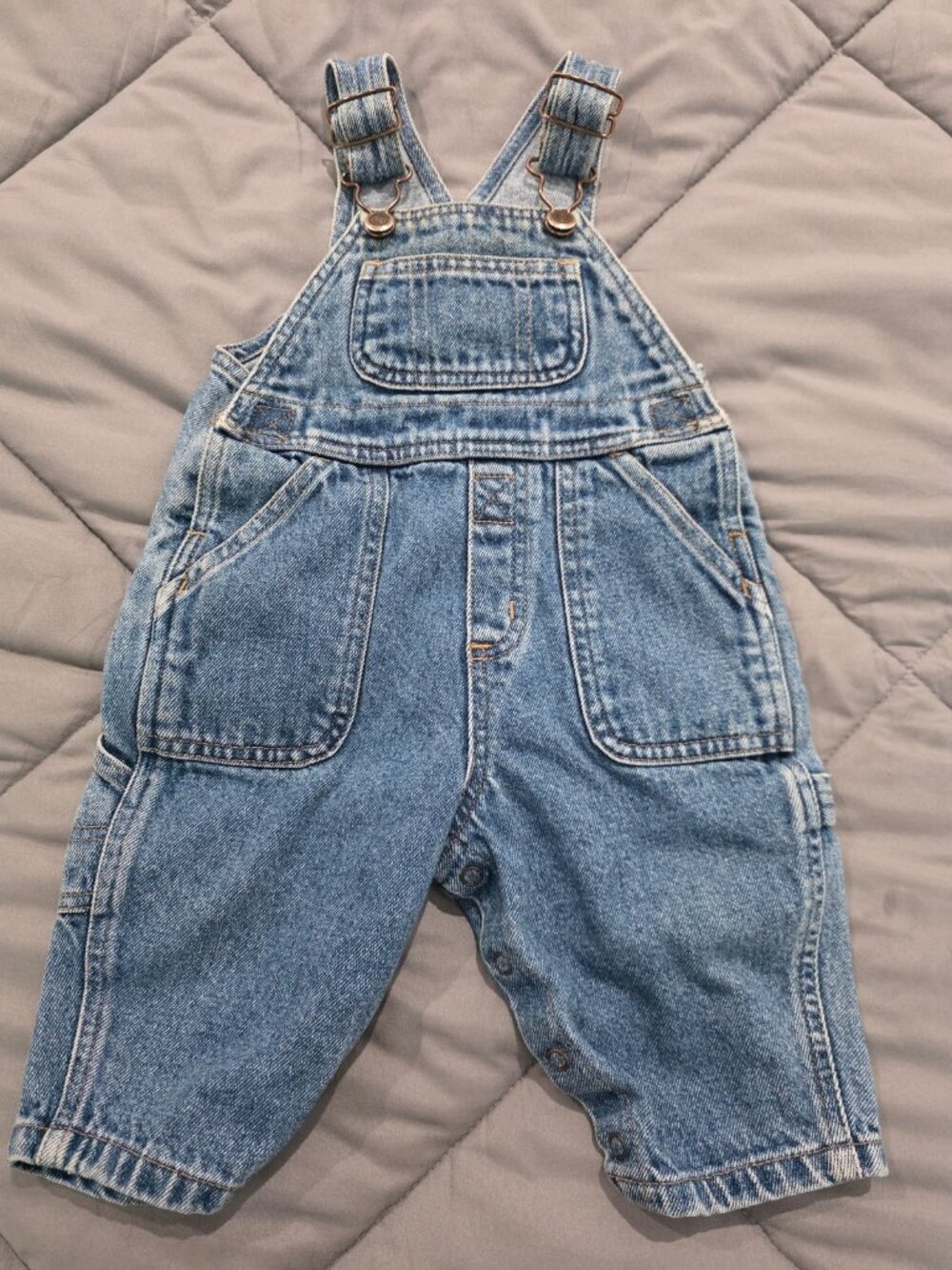 Vintage 90's Sprockets 6-9 months denim overalls Boys or Girls So Cute!